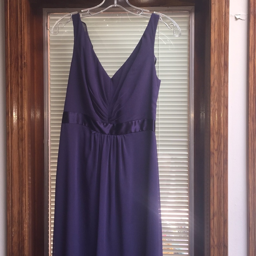 Purple bridesmaid dress- not altered.